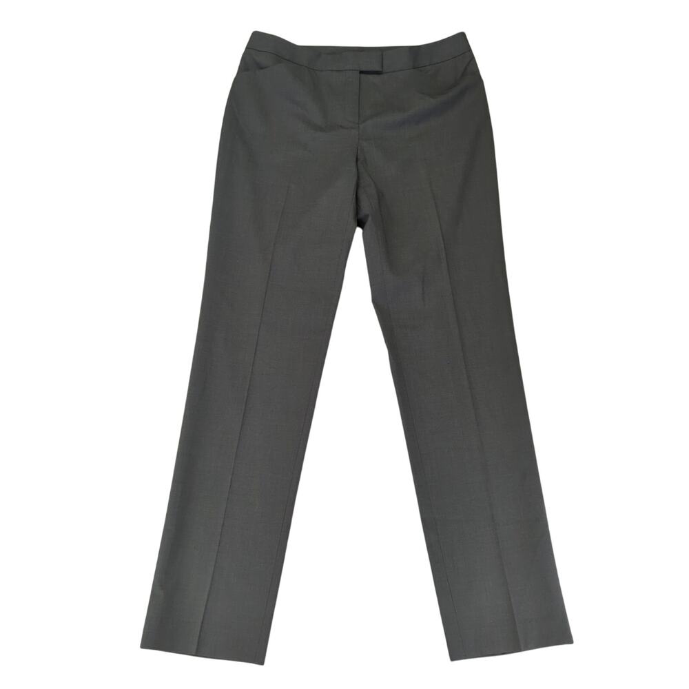 Lafayette 148 Slim Trouser Dress Pants Womens 8 Wool Stretch Career Professional